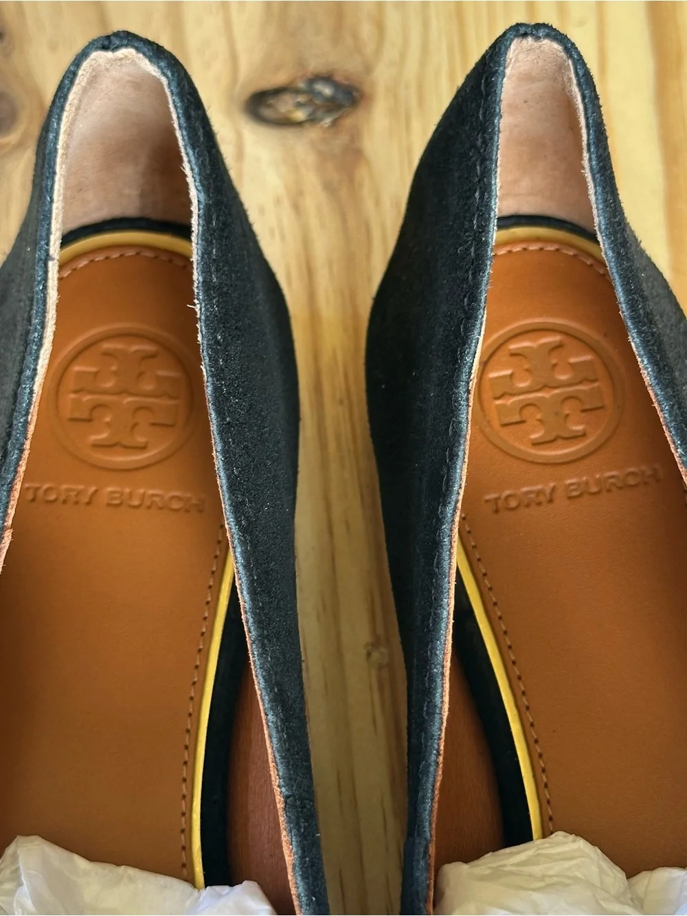 NIB Tory Burch Miller Metal Suede Black Loafers